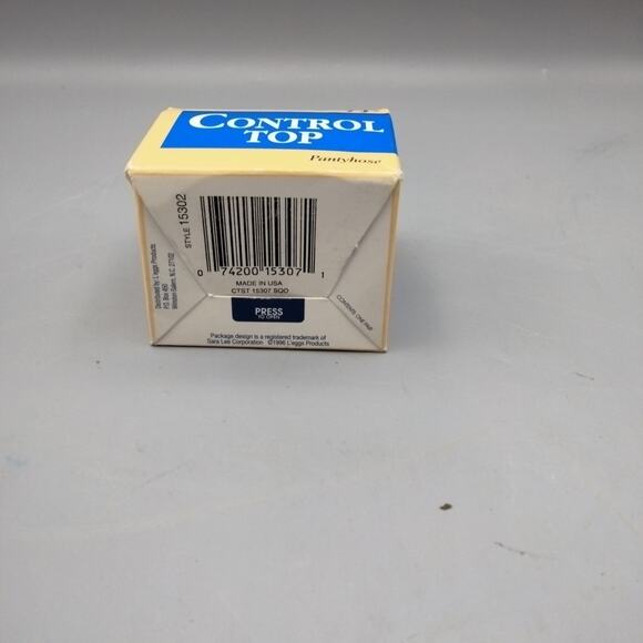 vintage L'Eggs Sheer Control Top Size Q Off White Sheer Toe Sealed USA - Picture 5 of 5